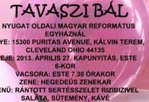 Tavaszi Bál hírdetés