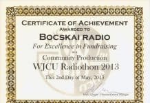 WJCU díjjal tüntette ki a Bocskai Rádiót WJCU-dij