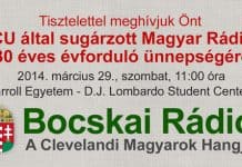 Meghívó a Bocskai Rádió 30. évi jubileumára