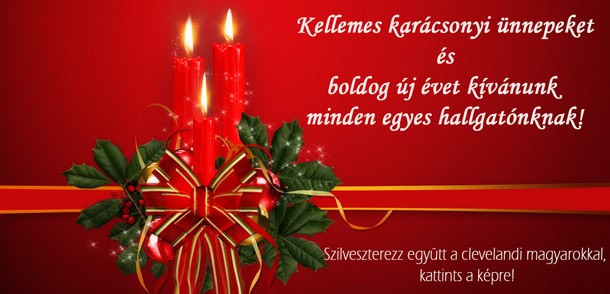 Kellemes karácsonyi ünnepeket és boldog új évet kívánunk!