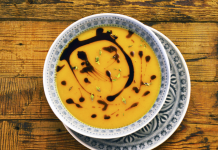 Narancsos sütőtökrémleves