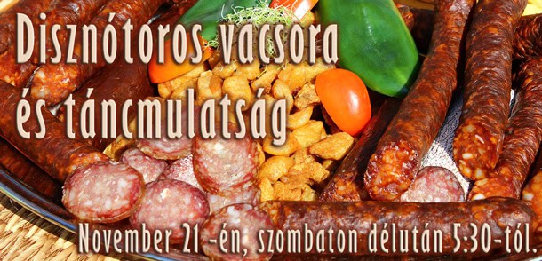 Disznótoros vacsora és tánc