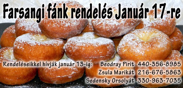 Fánk rendelés