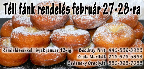 Téli fánk rendelhető