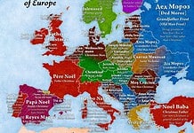 Christmas gift-bringers of Europe