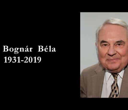 In Memoriam Dr. Béla Bognár 1931-2019