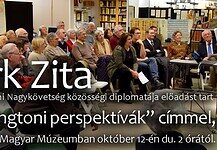 Mirk Zita, a Washingtoni Nagykövetség közösségi diplomatája előadást tart a Clevelandi Magyar Múzeumban