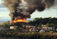 Leégett a történelmi osgyáni várkastély teljes tetőszerkezete