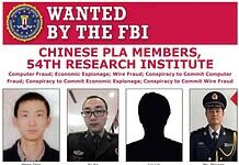 Az USA vádat emel a kínai haderő négy tagja ellen