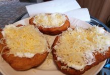 Krumplis-kefires lángos