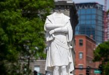 Amerika felfedezőjének szobrait is megrongálták