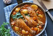 Zöldséges csirkeragu