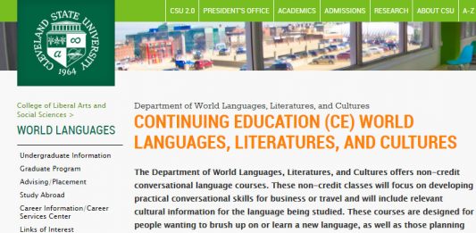 Online magyar nyelvoktatás a Cleveland State University-n 2022-es tavaszi szemeszterben