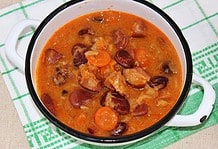 Babos-csülkös káposztaleves