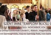 November 7-én van a Szent Imre Templom búcsú ünnepe