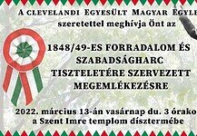 Vegyen Ön is részt a clevelandi 1848/49-es forradalom és szabadságharc tiszteletére szervezett megemlékezésen