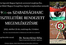 Az Egyesült Magyar Egyletek szeretettel meghívja Önt az 1956-os szabadságharc tiszteletére rendezett megemlékezésre
