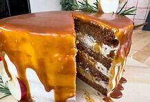 Almás-sós karamellás torta recept