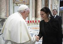 Ferenc pápa fogadta Novák Katalint