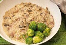 Gombás sertéstarja kapros kelbimbóval