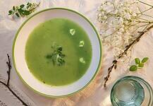 Mentás zöldborsókrémleves