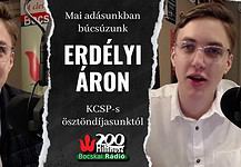 Mai adásunkban búcsúzunk Erdélyi Áron KCSPs ösztöndíjasunktól!