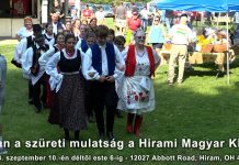 Ma van a szüreti mulatság a Hirami Magyar Klubnál