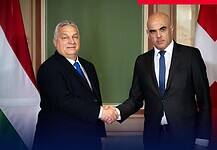 Orbán Viktor a svájci elnökkel találkozott Bernben