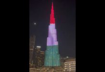 A Burdzs Kalifa is a hősök előtt tiszteleg