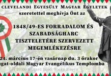 Vegyen Ön is részt a clevelandi 1848/49-es forradalom és szabadságharc tiszteletére szervezett megemlékezésen
