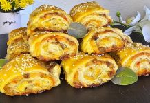 Magyaros húsos tekercs