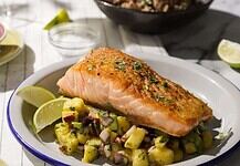 Fokhagymás-fűszeres lazac