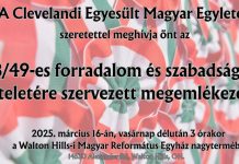 Vegyen Ön is részt a clevelandi 1848/49-es forradalom és szabadságharc tiszteletére szervezett megemlékezésen