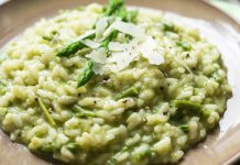 Spárgás risotto
