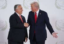 Orbán és Trump kézfogással üdvözölték egymást Egyiptomban