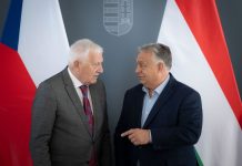 Orbán Viktor fogadta a korábbi cseh államfőt