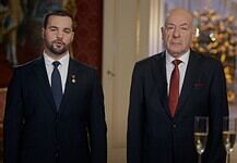 Sulyok Tamás köztársasági elnök Kapu Tiborral köszöntötte az újévet