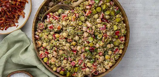 Szilveszteri majonézes lencsesaláta