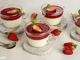 Epres-mentás panna cotta