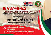 1848/49-es forradalom és szabadságharc tiszteletére szervezett megemlékezés