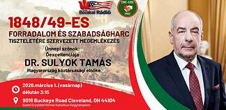 1848/49-es forradalom és szabadságharc tiszteletére szervezett megemlékezés