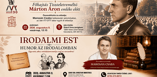 Marosán Csaba kolozsvári színművész Clevelandben – két különleges előadás augusztus 9-én