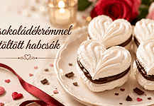 Csokoládékrémmel töltött habcsók