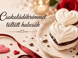 Csokoládékrémmel töltött habcsók