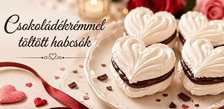 Csokoládékrémmel töltött habcsók