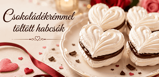 Csokoládékrémmel töltött habcsók