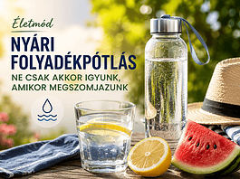 Nyári folyadékpótlás: ne csak akkor igyunk, amikor megszomjazunk