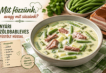 Nyári zöldbableves füstölt hússal