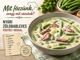 Nyári zöldbableves füstölt hússal