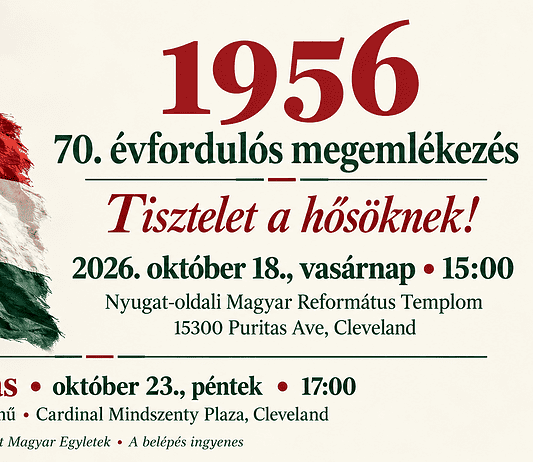 1956 – Megemlékezés és koszorúzás Clevelandben a forradalom 70. évfordulóján